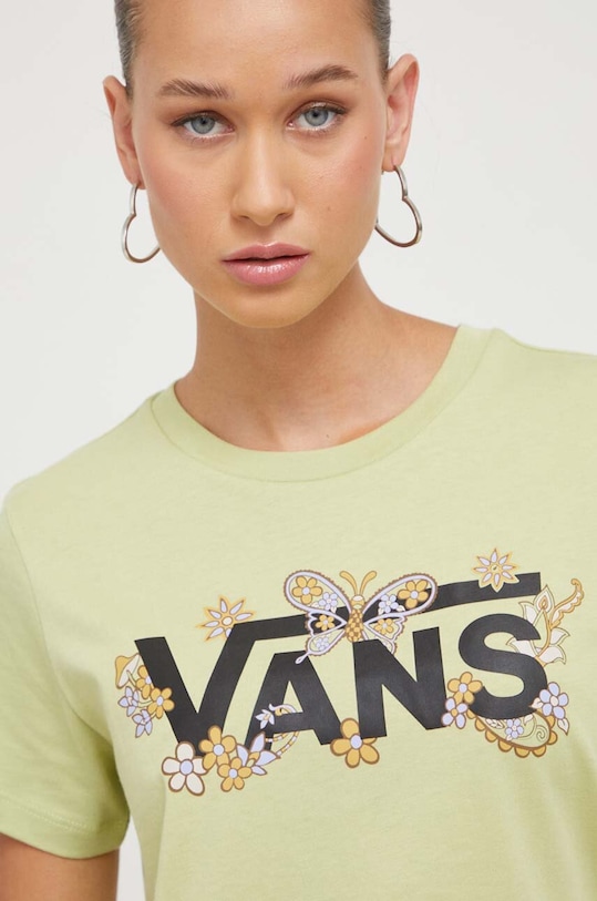 Vans tricou din bumbac verde VN000ACBBYY1