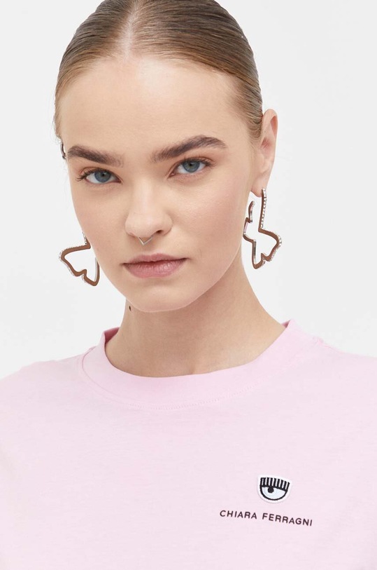 Chiara Ferragni t-shirt in cotone rosa 75CBHT01