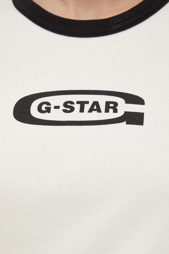 Βαμβακερό μπλουζάκι G-Star D23892.C812 μπεζ