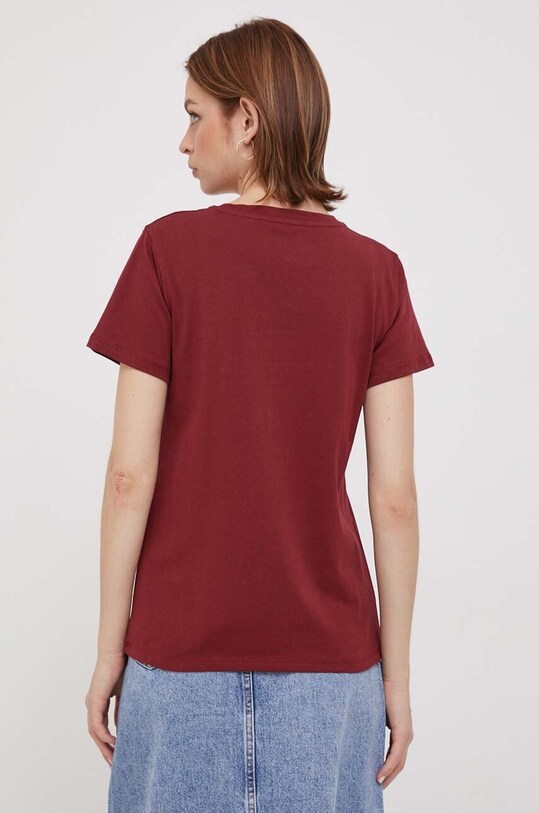 Odzież Pepe Jeans t-shirt bawełniany Wendys PL505710.299 bordowy