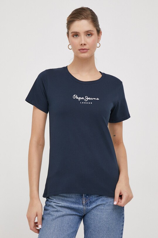Pepe Jeans t-shirt bawełniany Wendys nadruk granatowy PL505710.594