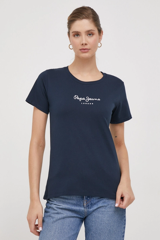 Хлопковая футболка Pepe Jeans Wendys хлопок тёмно-синий PL505710.594