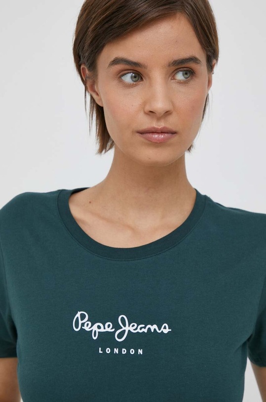 Pepe Jeans pamut póló Wendys zöld PL505710.692