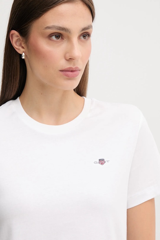 Хлопковая футболка Gant белый 4200200