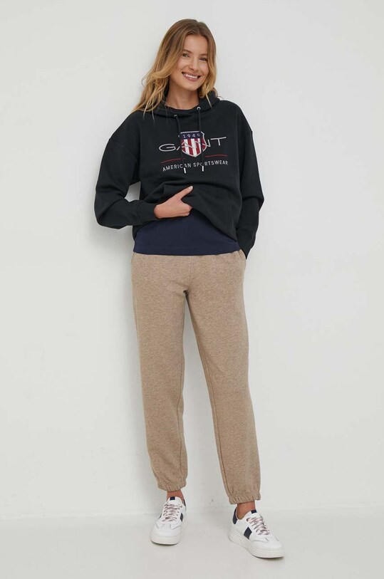 Бавовняна футболка Gant 4200200 темно-синій AW23