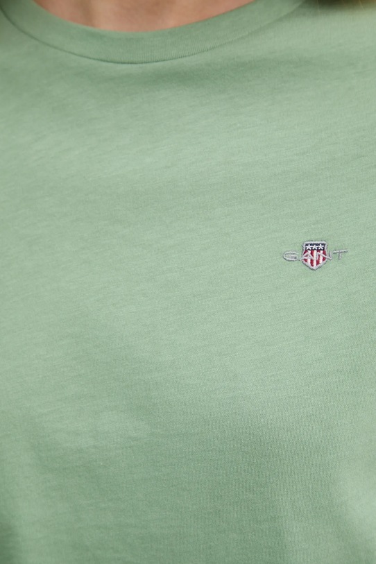 Gant t-shirt bawełniany zielony 4200200