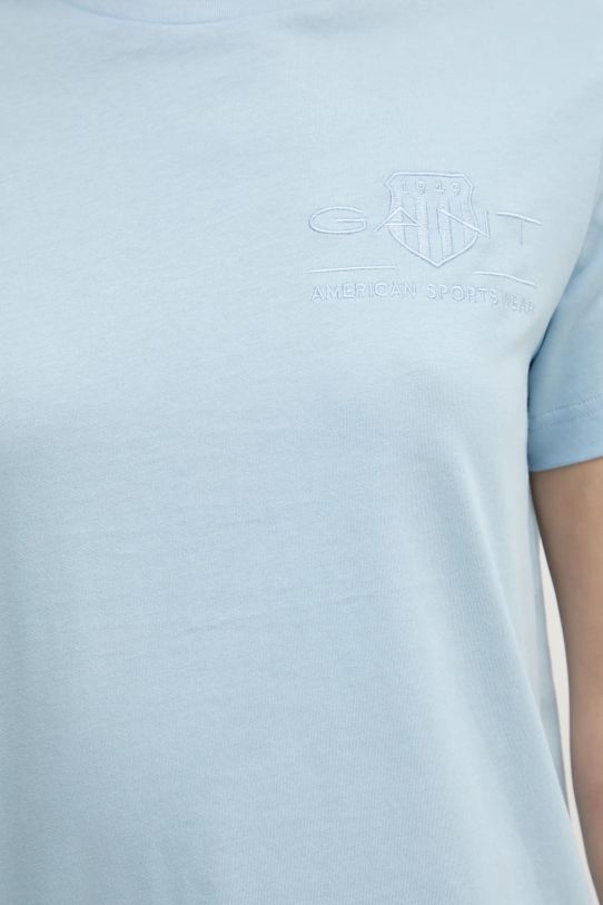 Bombažna kratka majica Gant 4200262 modra