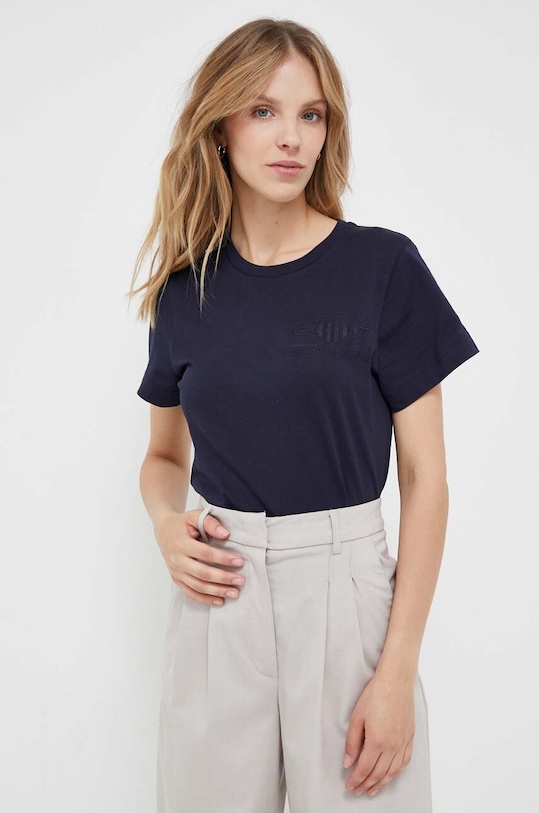 Gant tricou din bumbac 4200262 bleumarin NC24