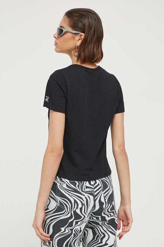 Ρούχα Βαμβακερό μπλουζάκι Juicy Couture Haylee JCMCT223256.101 μαύρο