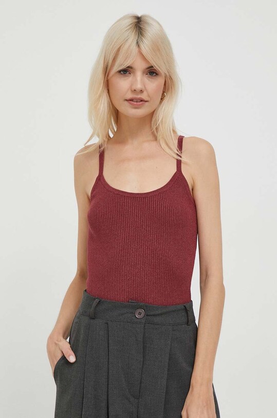 Top United Colors of Benetton slim μπορντό 1MEBDH00K.7G2