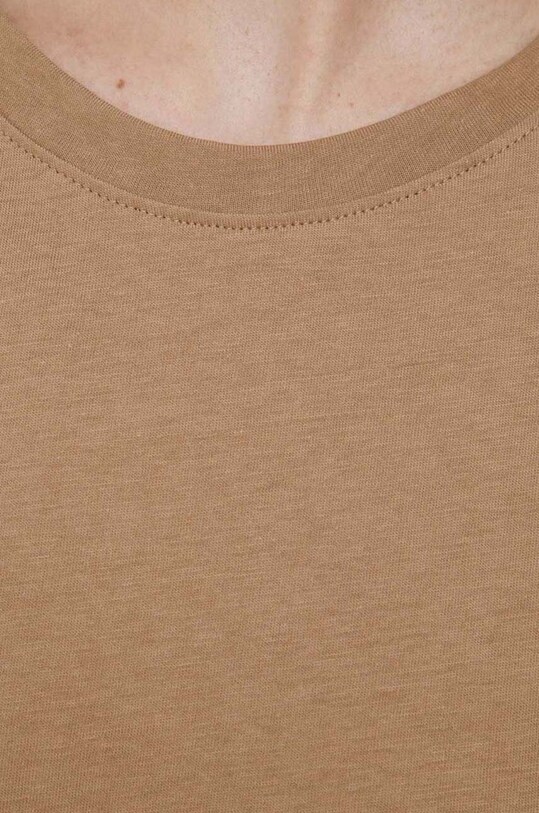 Βαμβακερό μπλουζάκι United Colors of Benetton 3096D102O.34A καφέ
