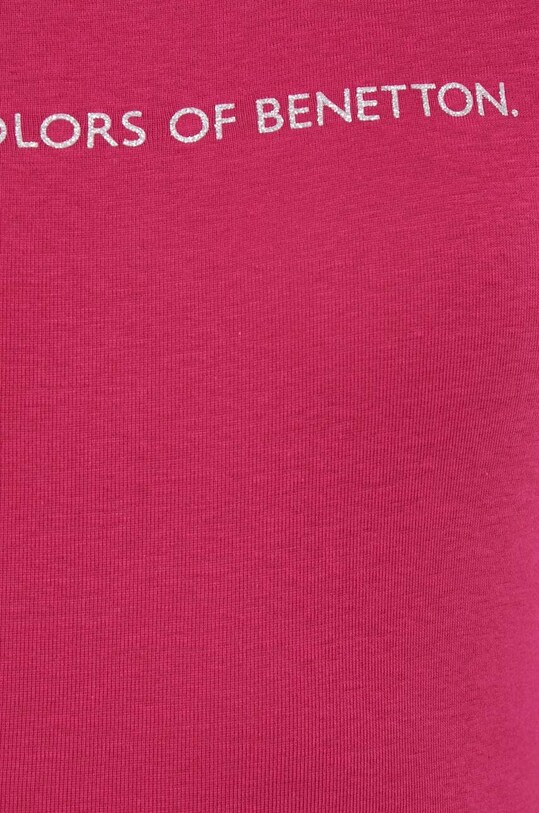 United Colors of Benetton t-shirt bawełniany różowy 3GA2E16A2.2E8