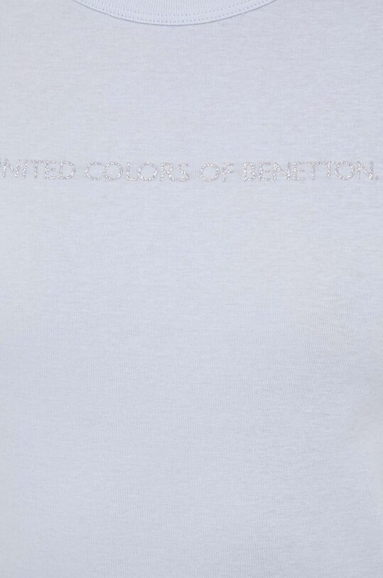 Βαμβακερό μπλουζάκι United Colors of Benetton 3GA2E16A2.135 μπλε