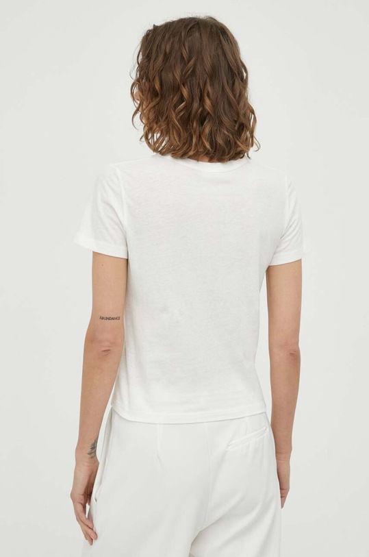 Oblečenie Bavlnené tričko American Vintage T-SHIRT MC COL ROND GAMI02B biela