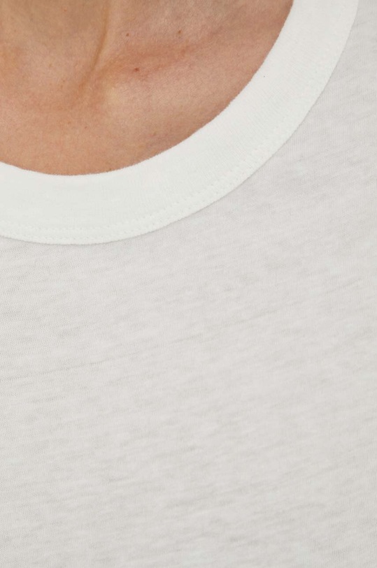 Bavlnené tričko American Vintage T-SHIRT MC COL ROND GAMI02B biela