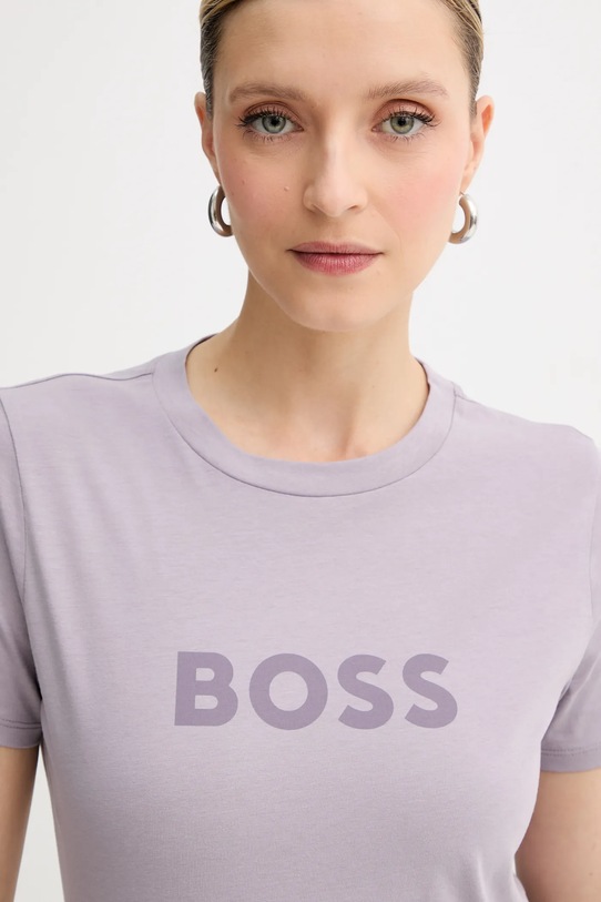 Βαμβακερό μπλουζάκι BOSS Orange BOSS ORANGE μωβ 50501139