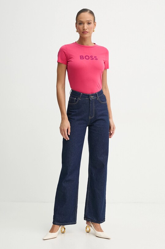 BOSS Orange t-shirt bawełniany BOSS ORANGE 50501139 różowy SS25