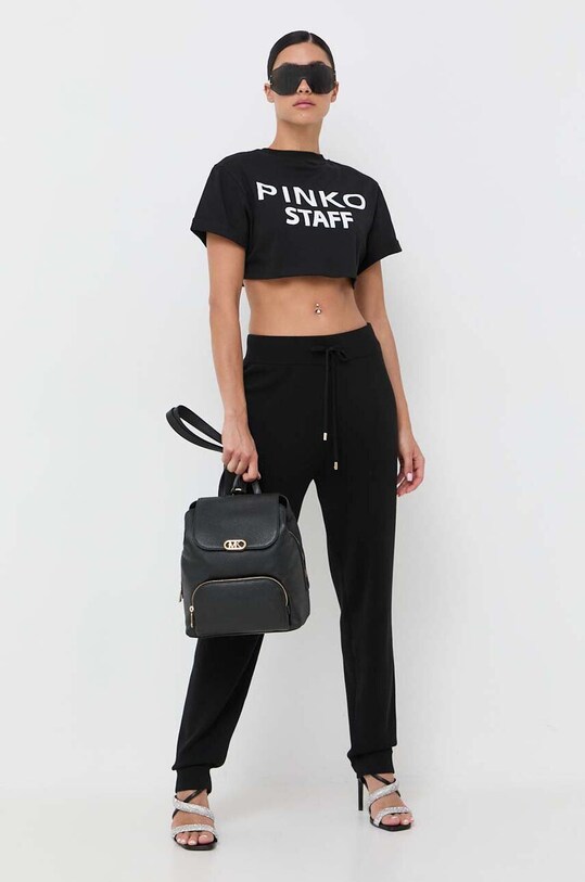 Памучна тениска Pinko 102341.A1CY черен AW23