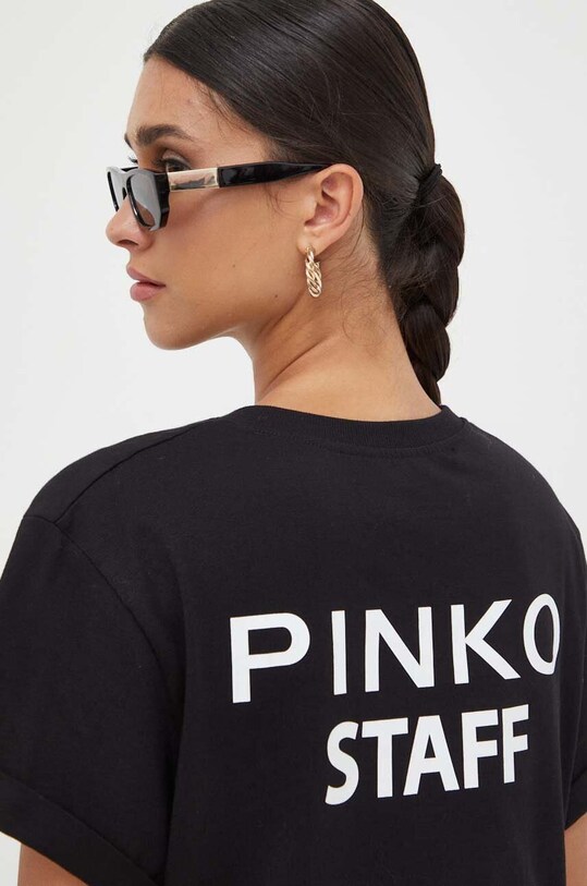 Odzież Pinko t-shirt bawełniany 102346.A1CY czarny