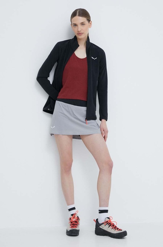 Salewa top sportowy Lavaredo Hemp Cropped 00.0000028369 bordowy SS24