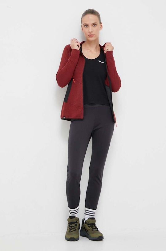 Αθλητικό top Salewa Lavaredo Hemp Cropped 00.0000028369 μαύρο SS24