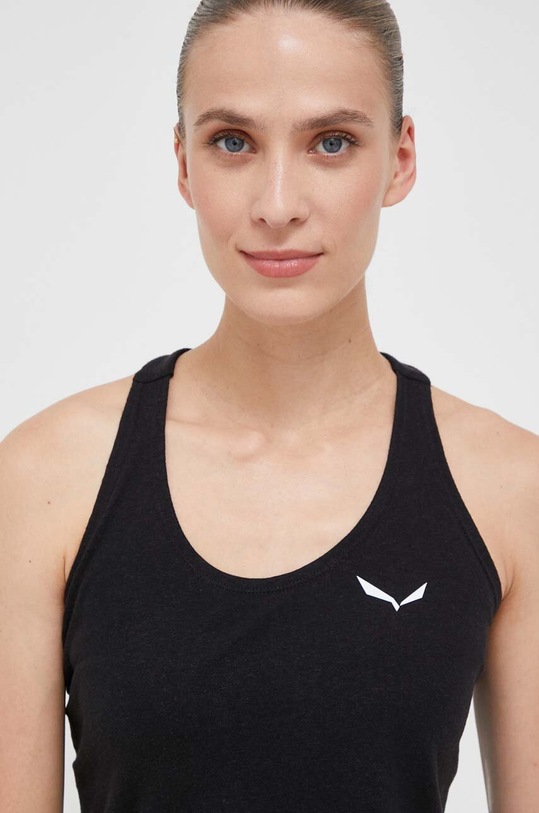 Αθλητικό top Salewa Lavaredo Hemp Cropped μαύρο 00.0000028369