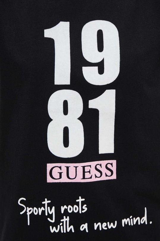 Βαμβακερό μπλουζάκι Guess V3BI00.KA260 μαύρο