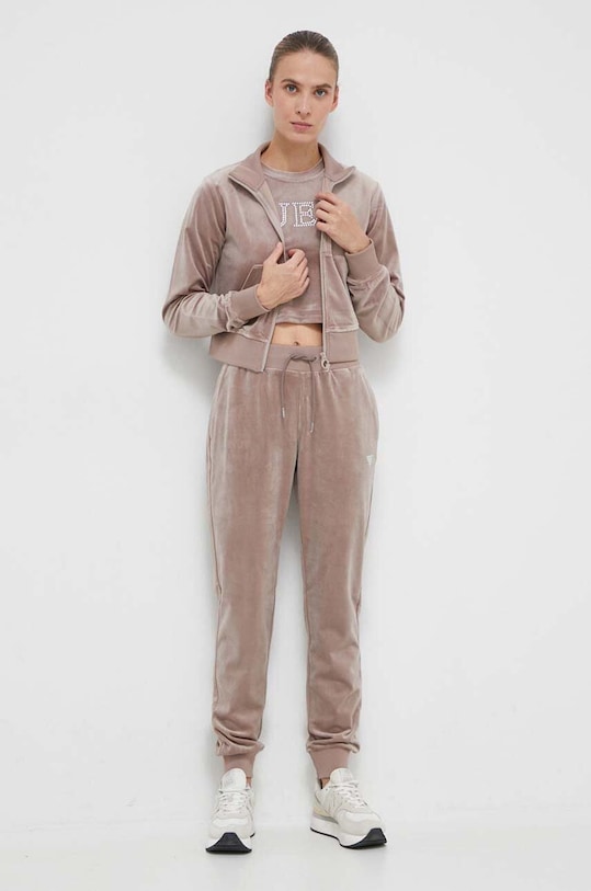 Футболка из велюра Guess COUTURE V3BI01.KBXI2 розовый AW24