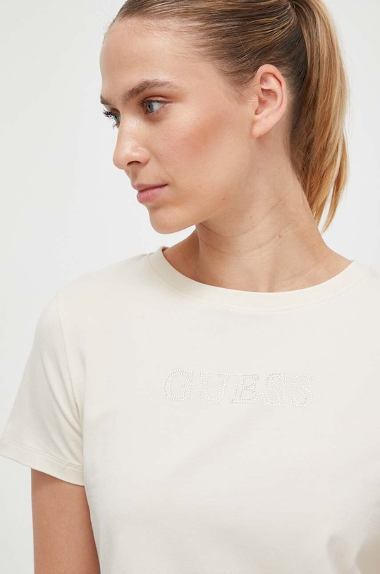 Μπλουζάκι Guess BRIANA μπεζ V3BI11.J1314