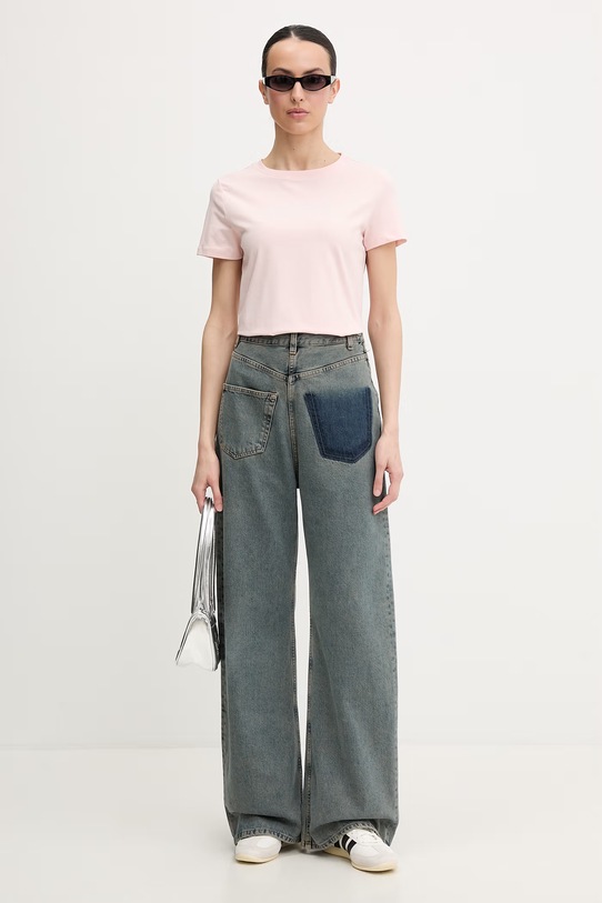 Guess za žene od pamuka s elastanom BRIANA V3BI11.J1314 roza SS26