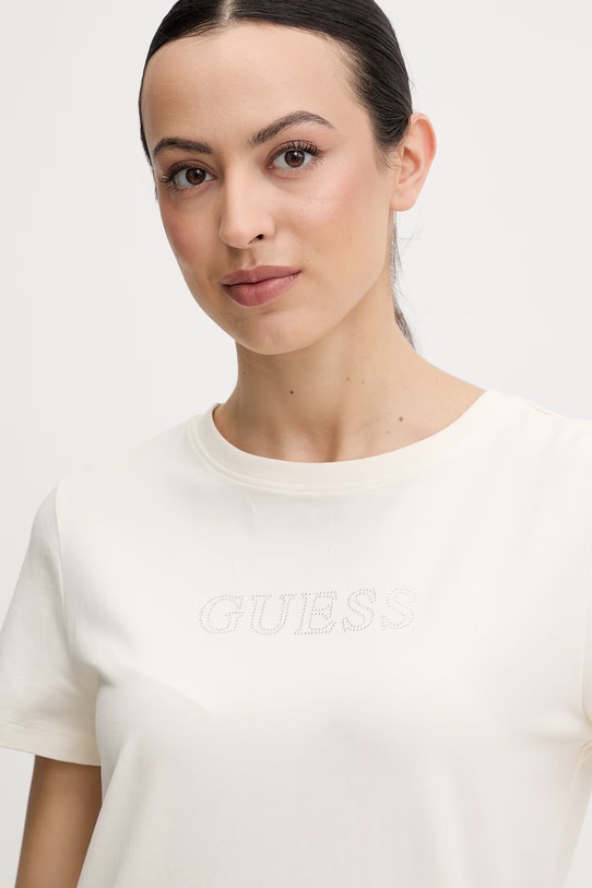 Guess t-shirt BRIANA beżowy V3BI11.J1314