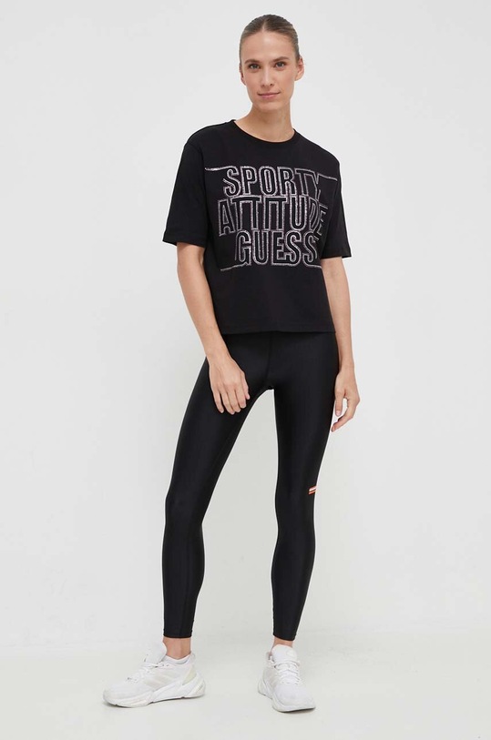 Guess t-shirt bawełniany V3BI14.I3Z14 czarny AW23