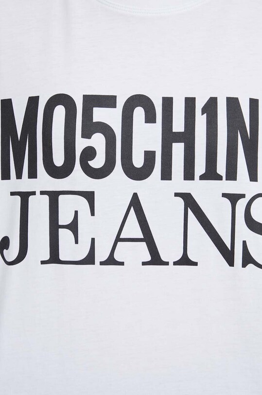 Βαμβακερό μπλουζάκι Moschino Jeans 0707.8762 λευκό