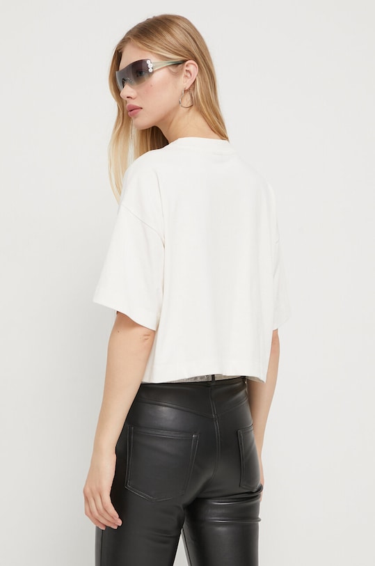 Odzież HUGO t-shirt bawełniany 50500450 beżowy