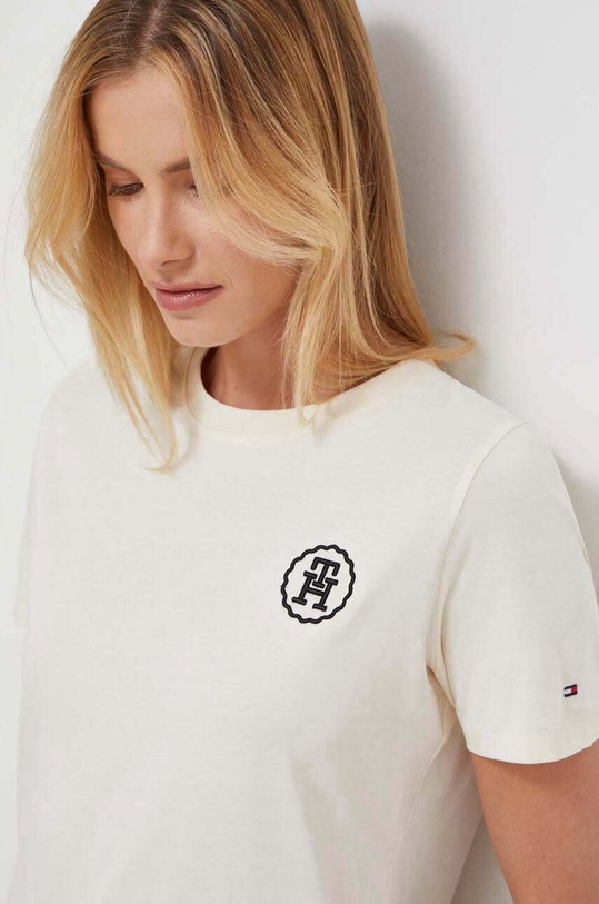 Tommy Hilfiger t-shirt WW0WW40273 beżowy AW23