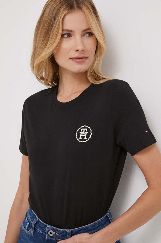Tričko Tommy Hilfiger černá WW0WW40273