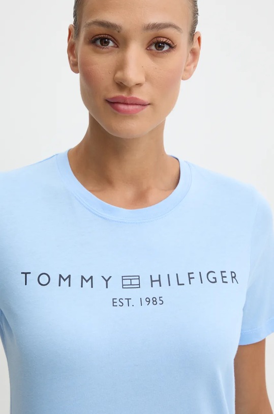 Îmbrăcăminte Tommy Hilfiger tricou din bumbac WW0WW40276 albastru