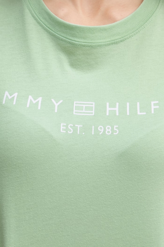 Tommy Hilfiger tričko dámské bavlněné WW0WW40276 zelená