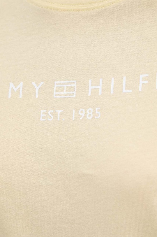 Tommy Hilfiger t-shirt bawełniany żółty WW0WW40276