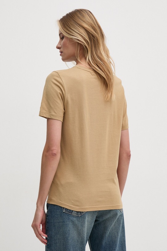 Oblečení Bavlněné tričko Tommy Hilfiger WW0WW40276 béžová