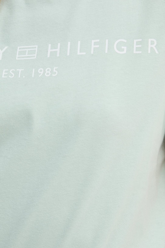 Tommy Hilfiger tricou din bumbac turcoaz WW0WW40276