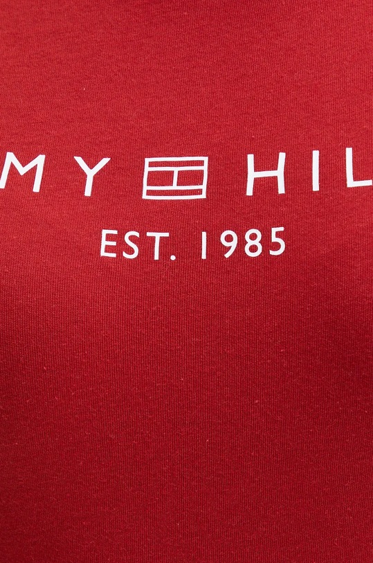 Бавовняна футболка Tommy Hilfiger бордо WW0WW40276