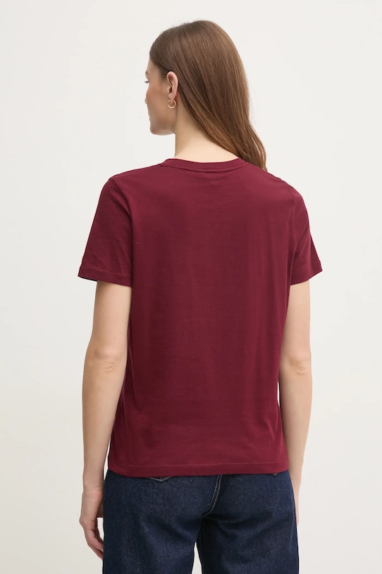 Odzież Tommy Hilfiger t-shirt bawełniany WW0WW40276 bordowy