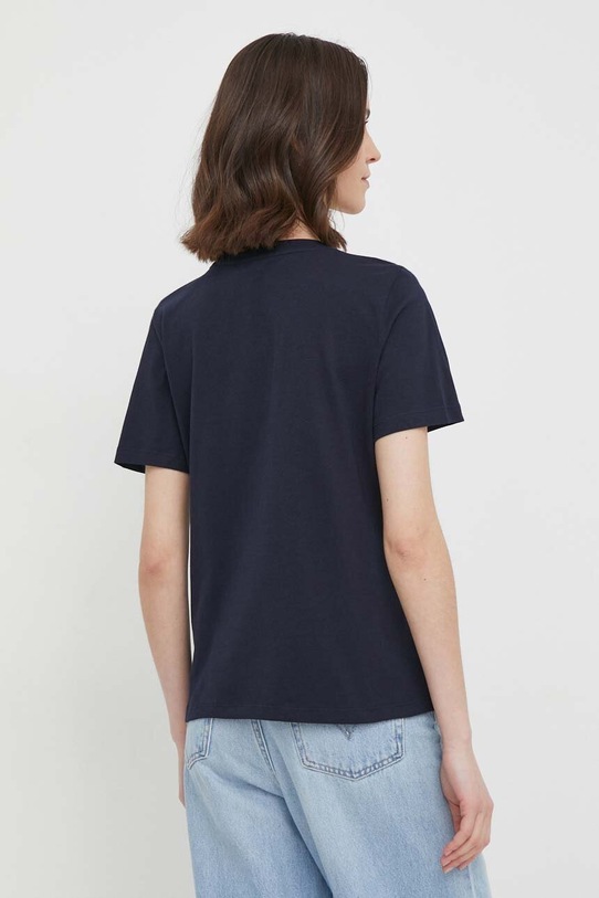 Oblečenie Bavlnené tričko Tommy Hilfiger WW0WW40837 tmavomodrá