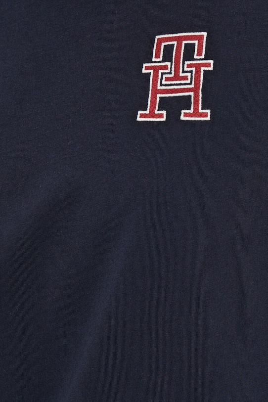 Bavlnené tričko Tommy Hilfiger tmavomodrá WW0WW40837