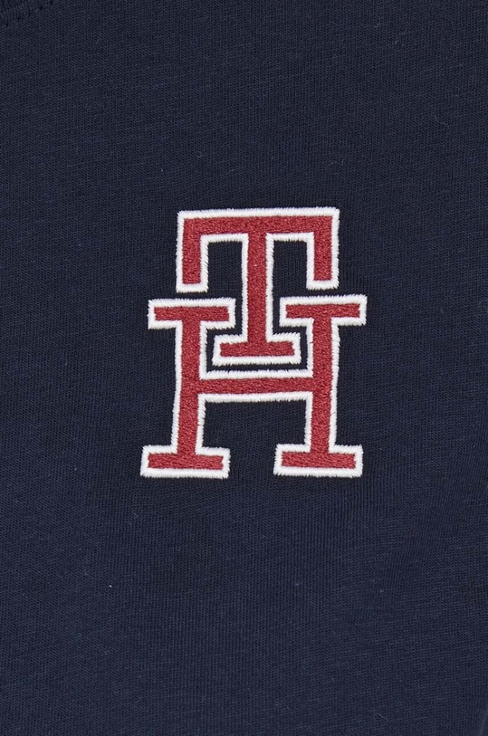 Bavlnené tričko Tommy Hilfiger WW0WW40837 tmavomodrá