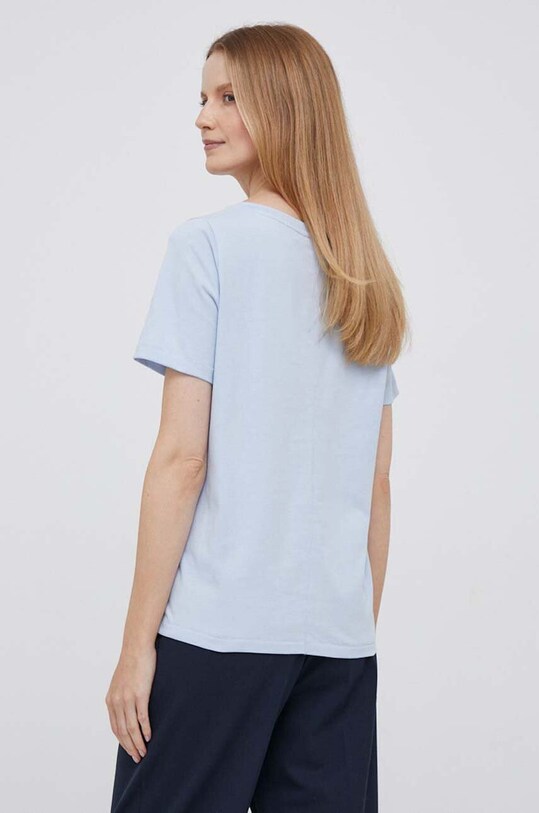 Oblečenie Bavlnené tričko Tommy Hilfiger WW0WW39781 modrá