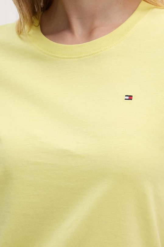 Tommy Hilfiger t-shirt bawełniany WW0WW39848 żółty