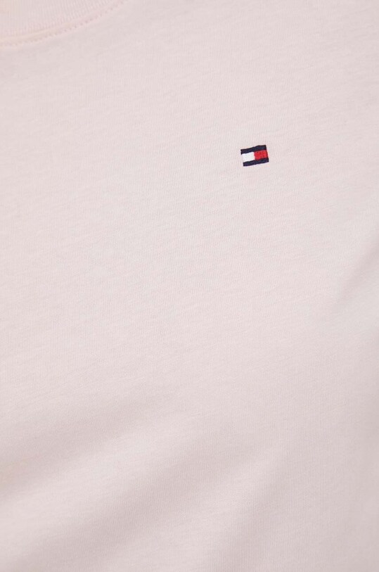 Bavlnené tričko Tommy Hilfiger ružová WW0WW39848