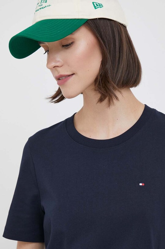 Tommy Hilfiger tricou din bumbac bleumarin WW0WW39848